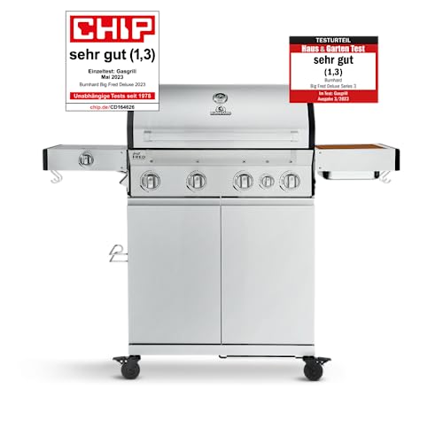 BURNHARD 4-Brenner Gasgrill Big FRED Deluxe 2023 – BBQ Power zum Sparpreis!
