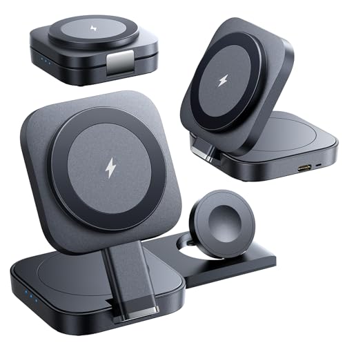 31,87€ – Sparen Sie 35%: LISEN 3 in 1 Ladestation Wireless Charger Magsafe f. Apple Watch, AirPods, iPhone
