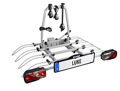 EUFAB 11514 Fahrradträger LUKE, E-Bike geeignet, Diebstahlschutz, für 4 Fahrräder, für Anhängerkupplung – Nur 239€ (statt 313,90€)