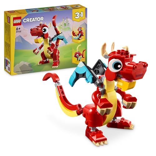 LEGO Creator 3in1 Roter Drache – Bauen, Spielen, Spaß haben! (8,37€ statt 9,99€)