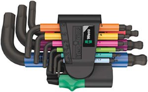 Wera 05133164001 950/9 Hex-Plus Multicolour 2 Winkelschlüsselsatz, metrisch, BlackLaser, 9-teilig, PRIME – 13% günstiger als zuvor!