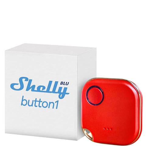 Shelly BLU Button1 Bluetooth-gesteuerter Aktions- und Szenenaktivierungsknopf Rot für nur 12,50€ statt 14€