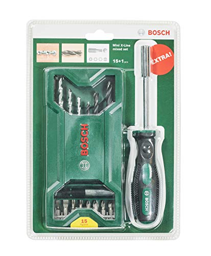 Bosch 15+1 tlg. Mini X-Line Mixed Set + Bit Schraubendreher für nur 7,50€ – Top Angebot von Bosch Accessories auf Amazon