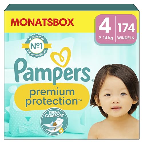 Pampers Premium Protection Monatsbox – 20% Rabatt auf Größe 4 (9-14kg) – 174 Stück