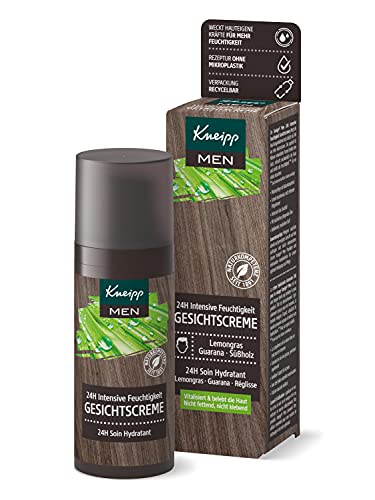 Kneipp MEN 24h Intensive Feuchtigkeit Gesichtscreme, Lemongras, Guarana und Süßholz Angebot: 3,86€ statt 6,99€ – Spare 45%