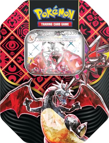 Pokemon Tin-Box Karmesin & Purpur – Paldeas Schicksale – Schillerndes Glurak-ex für 21,84€ inkl. Versand [Amazon Prime]
