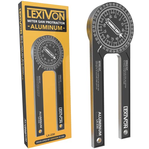 LEXIVON Winkelmesser (mit präzisionslasergravierten Skalen, 6mm dicke Aluminiumlegierung) – Nur 11,95€ statt 22,99€!