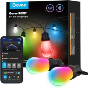 Govee Lichterkette Außen, Smart LED Wifi RGBICW Glühbirnen, IP65 Wasserdicht – Tolles Angebot!