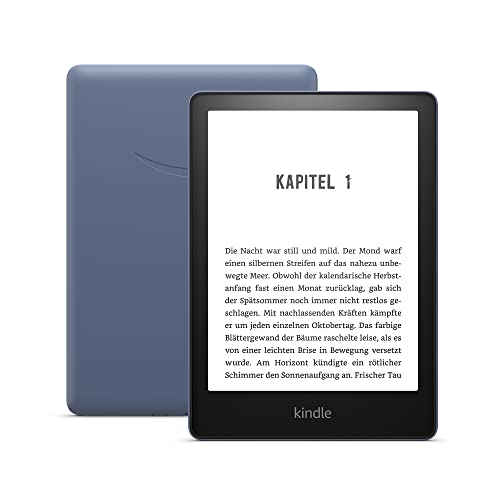 Kindle Paperwhite 16 GB mit Werbung – Denimblau (Paperwhite Kids 16GB mit Hülle, ohne Werbung – 124,99) (Paperwhite Kids 8GB – 104,99) – Spare 45€ im Vergleich zum alten Preis!