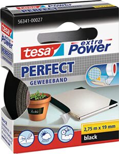 [3 Stück] tesa extra Power Perfect Gewebeband 2,75m x 19mm – Spare 35%