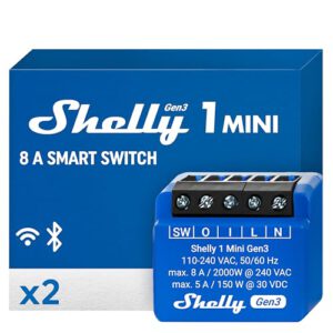 Shelly 1 Mini Gen3 WiFi & Bluetooth Smart Switch Relais 1 Kanal 8A | Angebot: 11,30€ (vorher: 12,90€)