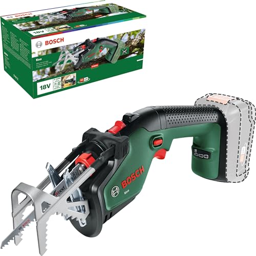 Bosch KEO 18 Gartensäge/Säbelsäge/Reciprosäge – Müheloses Schneiden von Ästen bis 80 mm Durchmesser