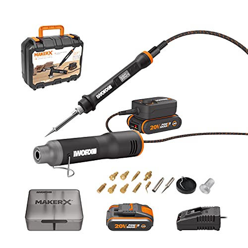 WORX Mini-Heißluftpistole & Lötkolben 18V + 2 Ah Akku + Ladegerät – Deal für kreative Heimwerker bei Amazon