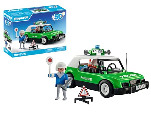 PLAYMOBIL Jubiläumsset 71591 Classic Polizeiauto: Spannende Action aus den 70ern für nur 13,99€ (Ersparnis 6,00€)