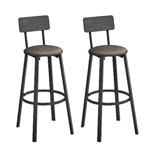 Songmics VASAGLE 2er Barhocker Set in Tintenschwarz-Kaffeebraun für nur 33,49€ – Spare 14,20€!