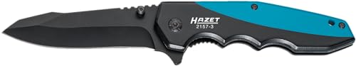 HAZET Taschenmesser Outdoor mit hochwertiger Edelstahl-Klinge, Aluminium-Griff mit Fingermulden für den Einsatz in Werkstatt, PRIME – Jetzt für nur 11,72€ statt 14,99€