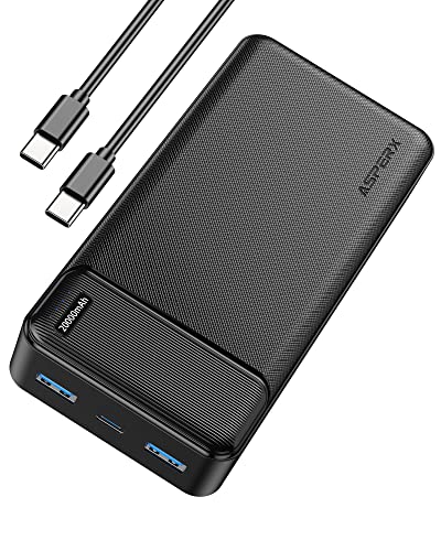 Asperx Powerbank 20000mAh 22.5W, 3 Geräte gleichzeitig Aufladen, PD 20W, QC3.0 – Nur 12,80€ statt 25,99€