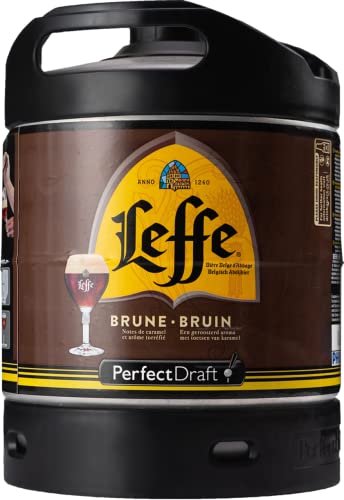 Leffe Brune, Dunkles Abtei-Bier aus Belgien, Perfect Draft (1 x 6l) für nur 14,99€ statt 25,99€ – Deal bei Amazon