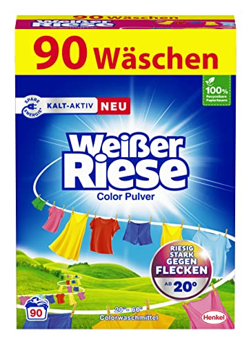 SparAbo: Weißer Riese Color Pulver (90 Waschladungen) – Riesig stark gegen Flecken!