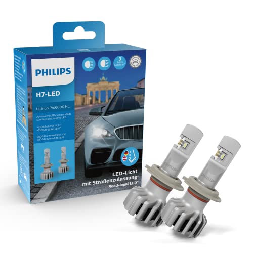 Philips Ultinon Pro6000 H7-LED Scheinwerferlampe: 230% helleres Licht für nur 78,20€