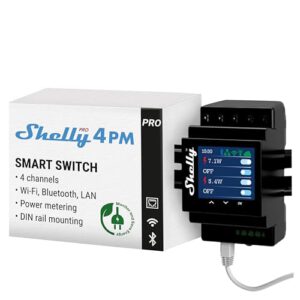 Shelly 4 Pro (Amazon Prime) – Sparen Sie 19,72€ beim Kauf des Shelly Pro 4PM Smart Relais auf Amazon
