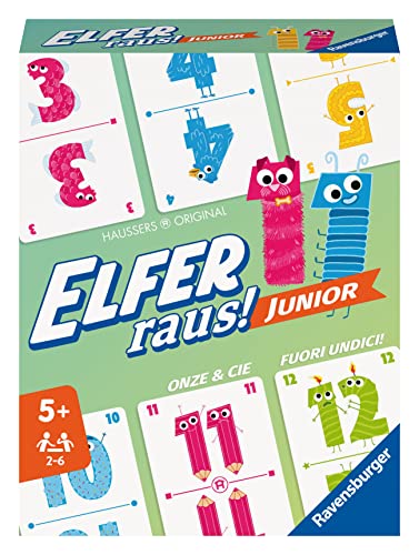 Ravensburger – Elfer Raus! Junior – Kartenspiel 2 – 6 Spieler, Spiel ab 5 Jahren – Deal: 3,99€ (Ersparnis: 7€)