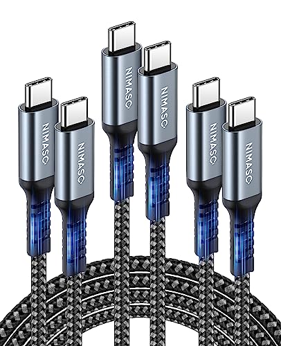 Nimaso USB C auf USB C Kabel [3-Pack] – Universelle Kompatibilität und PD Schnellladung für nur 7,64€ (vorher 8,49€)