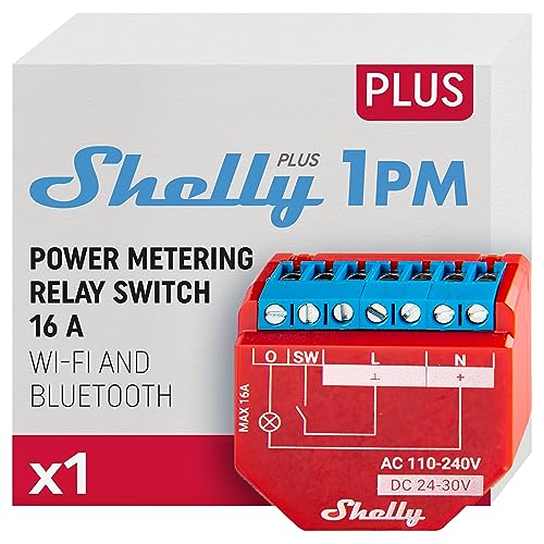 Shelly Plus 1PM | Smart Home Relais Schalter mit Strommessung für 14,31€ – Spare 2,59€ im Vergleich zum alten Preis!