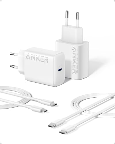Anker 25W (2er Set) USB-C Ladegerät mit 1,5m Kabel – Schnellladen zum Sparpreis!