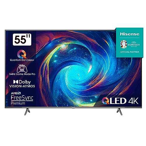 Hisense 55E7KQ PRO – TV QLED 55(139cm) – 144Hz – UHD 4K – Dolby Vision,Dolby Atmos, 2 x HDMI 2.1 eff. 609€ vs. 499€ – Spare 110€!