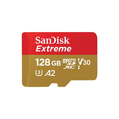 SanDisk Extreme microSDXC UHS-I Speicherkarte 128 GB + Adapter A2, C10, V30, U3, 190 MB/s Übertragung, RescuePRO Deluxe – Top Deal!