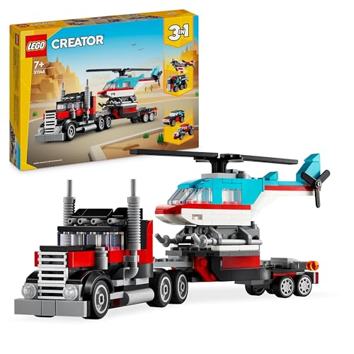 LEGO 31146 Creator 3-in-1 Tieflader mit Hubschrauber (Alternate/Prime) – Spare 2,50€ im Angebot bei Amazon!
