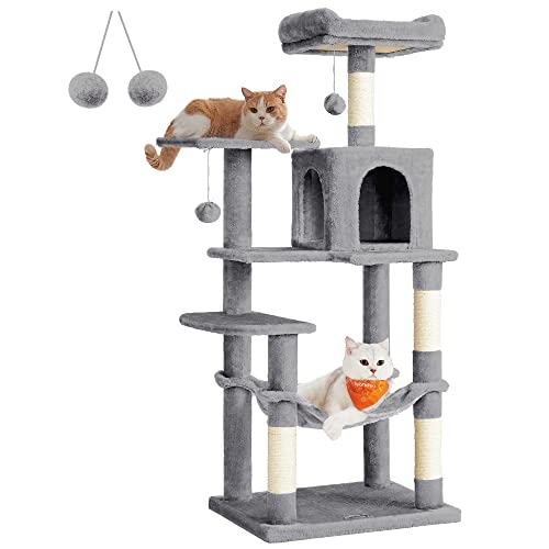 Feandrea Kratzbaum 143 cm mit Hängematte für 37,59€ statt 46,99€ – Katzenspaß zum Sparpreis!