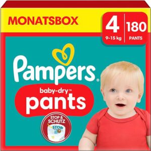 2x 180 Pampers Pants Baby-Dry Monatsbox (Größe 4) – €0,204 pro Pants (Sparabo) – Spare €38,39