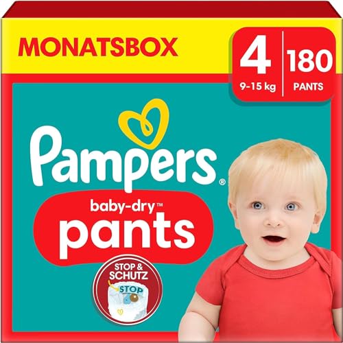2x 180 Pampers Pants Baby-Dry Monatsbox (Größe 4) – €0,204 pro Pants (Sparabo) – Spare €38,39