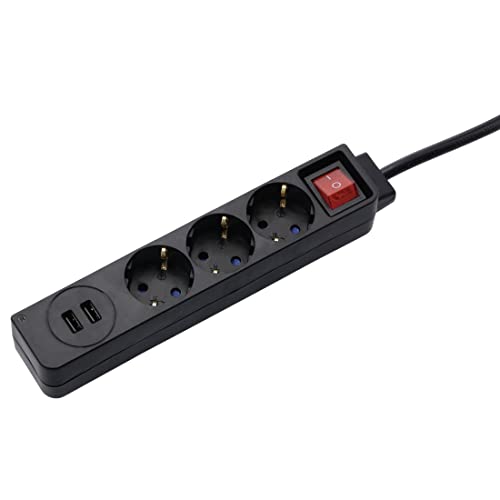 Hama Steckdosenleiste 3-fach mit 2x USB, 3400 mA, 1,4m – Hol dir Power für alle zum Sparpreis!