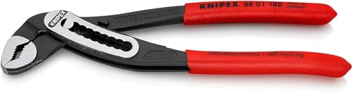 KNIPEX Alligator, Wasserpumpenzange / Rohrzange, Chrom-Vanadium, atramentiert, 180 mm, 88 01 180 für 14,91€ – Spare 4,39€