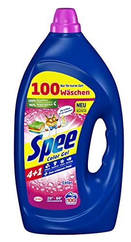 Spee Aktiv Gel Color oder Universal, 4 + 1 Waschmittel – Nachhaltige Reinheit, Strahlkraft & Frische für 11,19€ statt 15,79€