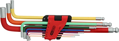 KS Tools 151.4420 Kugelkopf-Innensechskant-Winkelstiftschlüssel-Satz, extra lang [Prime] – Nur 15,73€ statt 20,36€ – Spare 22%