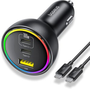 Baseus 152.5W Auto-Ladegerät mit RGB-Licht – Jetzt 57% sparen!