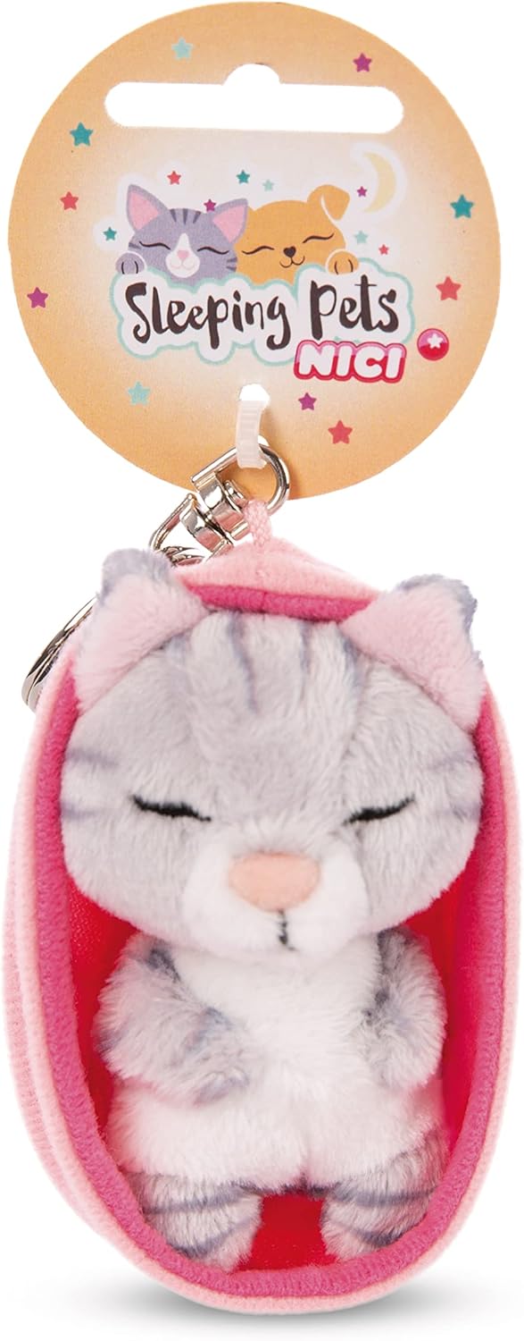 NICI Schlüsselanhänger Sleeping Pets Katze – Flauschiger Deal für Tierfans