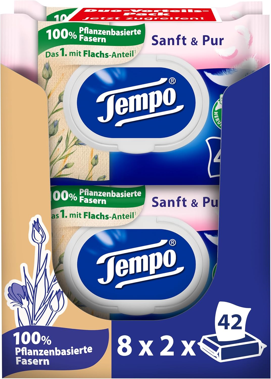 Tempo Feuchttücher Megapack: 33% sparen & sanfte Reinigung sichern