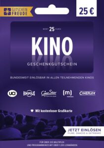 15% Rabatt auf KINO Geschenkgutschein – Jetzt sparen und Filmabend genießen