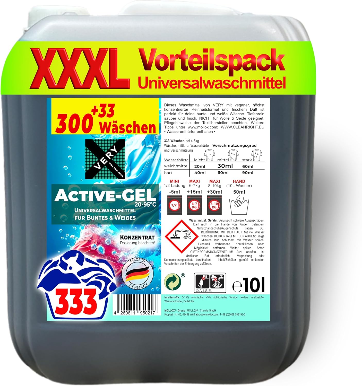 VERY Active-GEL Vorratspack: 333 Waschladungen zum Spitzenpreis!
