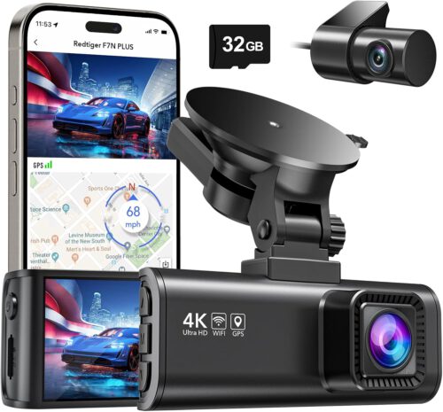 REDTIGER Dashcam Deal: 4K Front & Rear mit GPS & WiFi für nur 97,46€