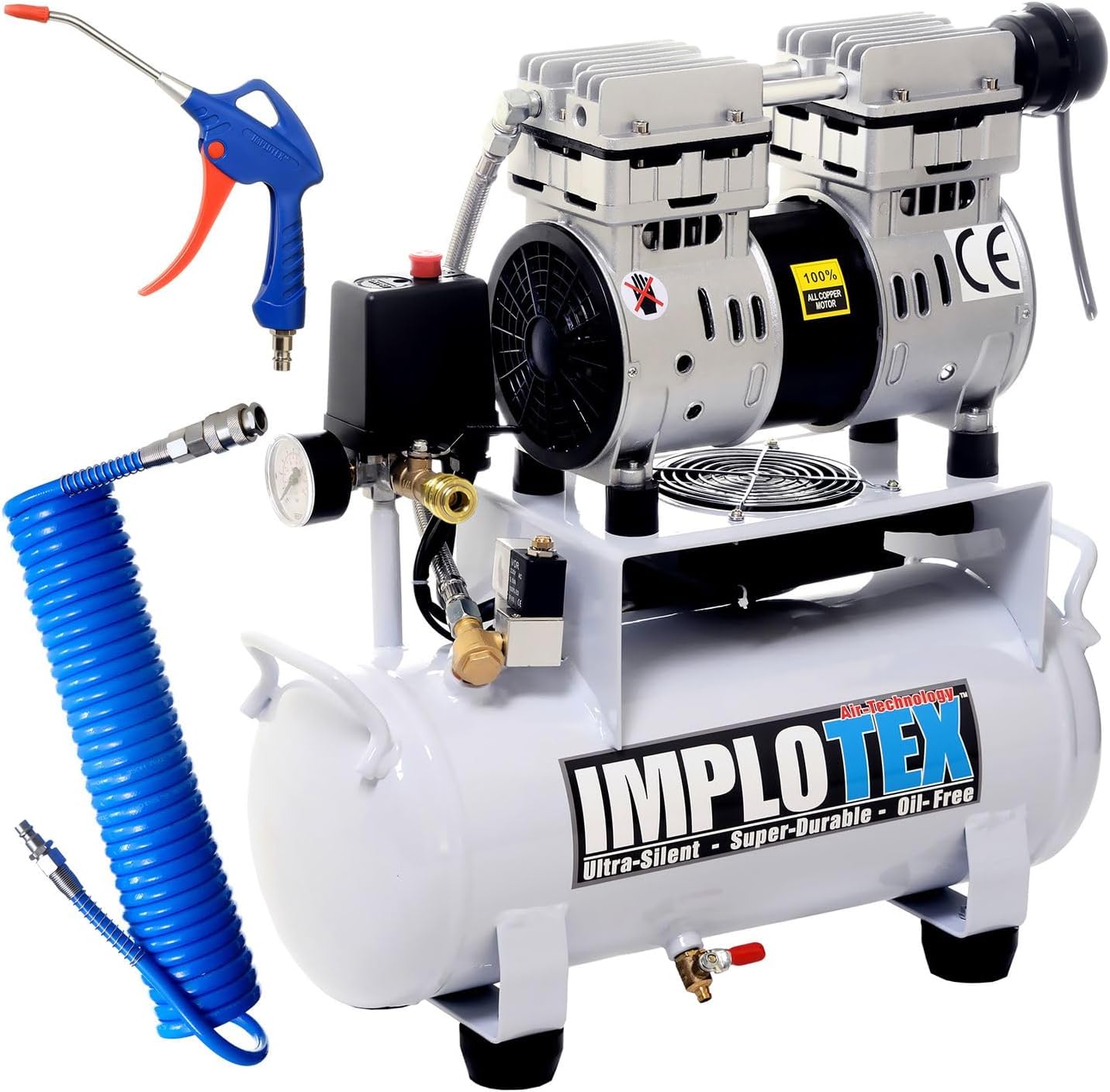Flüsterleiser Druckluftkompressor von IMPLOTEX – 15% sparen!