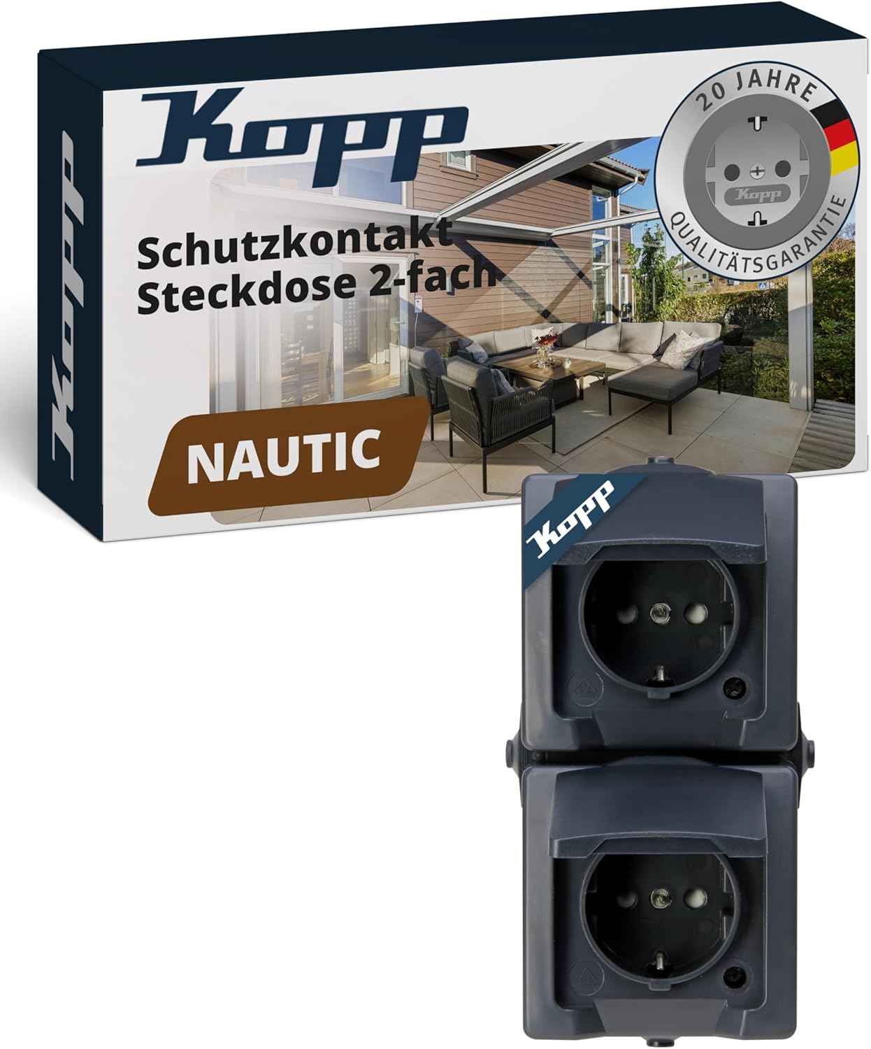 Kopp NAUTIC Steckdose mit Klappdeckel – Jetzt 44% sparen!
