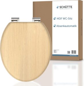 Schütte WC-Sitz mit Holzoptik & Absenkautomatik – 50% sparen!