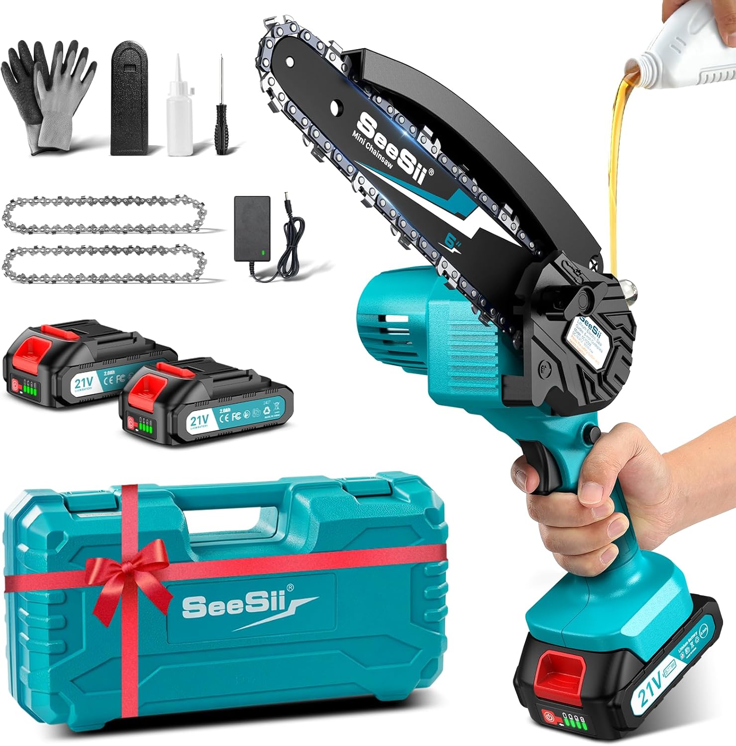 SEESII Mini Kettensäge mit Akku – 40% Rabatt & Power für deinen Garten